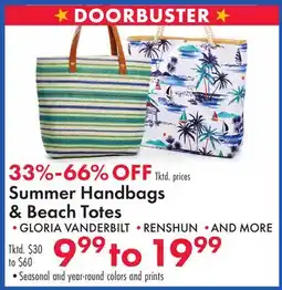 Boscov's Summer Handbags & Beach Totes offer