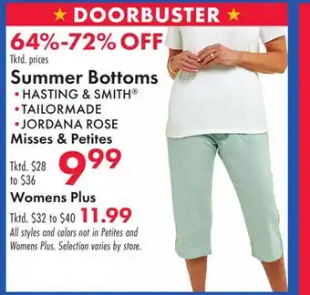 Boscov's Summer Bottoms offer
