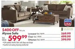 Boscov's Alyssa Sofa offer