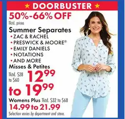 Boscov's Summer Separates offer