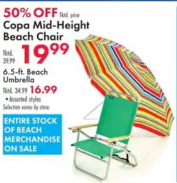 Boscov's Copa Mid-Height Beach Chair 6.5-ft. Beach Umbrella offer