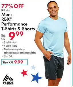 Boscov's Mens RBX Performance T-Shirts & Shorts offer