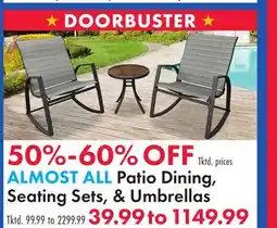 Boscov's ALMOST ALL Patio Dining, Seating Sets, & Umbrellas offer