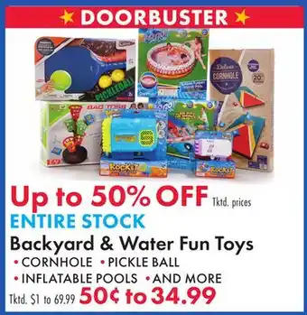 Boscov's ENTIRE STOCK Backyard & Water Fun Toys offer