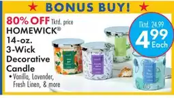 Boscov's HOMEWICK 14-oz. 3-Wick Decorative Candle offer