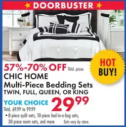 Boscov's CHIC HOME Multi-Piece Bedding Sets offer
