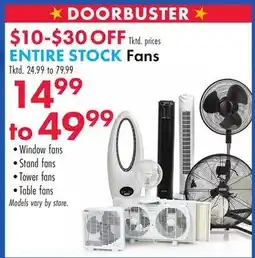 Boscov's ENTIRE STOCK Fans offer