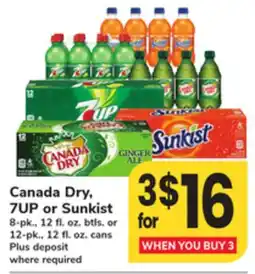 ACME Canada Dry, 7UP or Sunkist offer