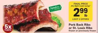 ACME Pork Back Ribs or St. Louis Ribs offer