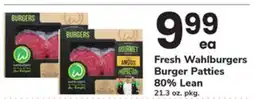 ACME Fresh Wahlburgers Burger Patties 80% Lean offer