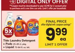 ACME Tide Laundry Detergent offer