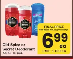 ACME Old Spice or Secret Deodorant offer