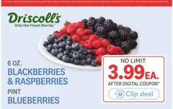 Kings Food Markets 6 OZ BLACKBERRIES & RASPBERRIES PINT BLUEBERRIES offer