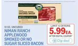 Kings Food Markets NIMAN RANCH APPLEWOOD SMOKED OR NO SUGAR SLICED BACON offer
