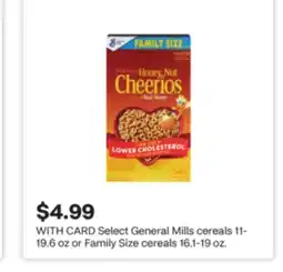CVS Select General Mills cereals 11-19.6 oz or Family Size cereals 16.1-19 oz offer
