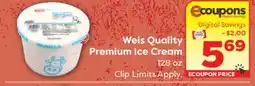 Weis Markets Weis Quality Premium Ice Cream offer