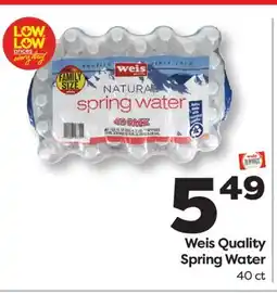 Weis Markets Weis Quality Spring Water offer