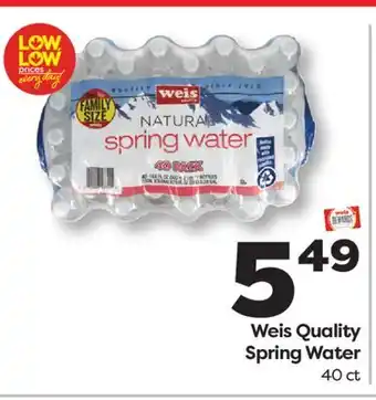 Weis Markets Weis Quality Spring Water offer