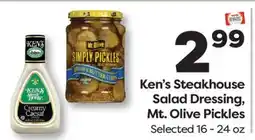 Weis Markets Ken's Steakhouse Salad Dressing, Mt. Olive Pickles offer