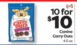 Weis Markets Canine Carry Outs offer