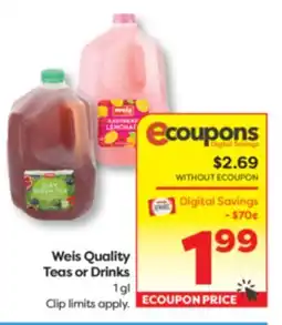 Weis Markets Weis Quality Teas or Drinks offer