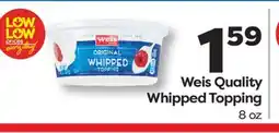 Weis Markets Weis Quality Whipped Topping offer