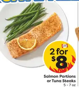 Weis Markets Salmon Portions or Tuna Steaks offer