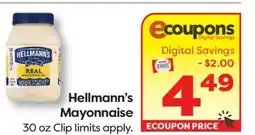 Weis Markets Hellmann's Mayonnaise offer