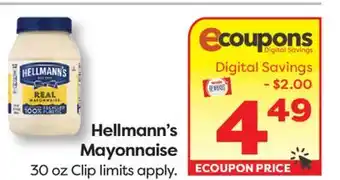 Weis Markets Hellmann's Mayonnaise offer