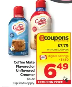 Weis Markets Coffee Mate Flavored or Unflavored Creamer offer