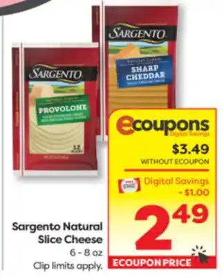 Weis Markets Sargento Natural Slice Cheese offer