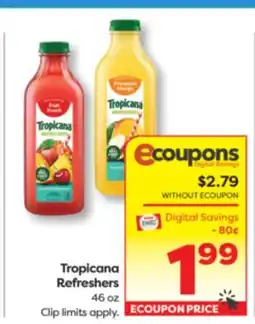 Weis Markets Tropicana Refreshers offer