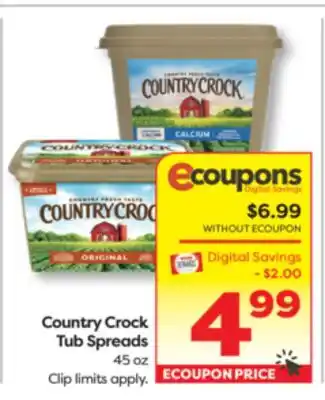 Weis Markets Country Crock Tub Spreads offer