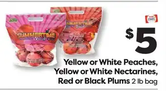 Weis Markets Yellow or White Peaches, Yellow or White Nectarines, Red or Black Plums offer