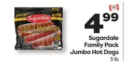 Weis Markets Sugardale Family Pack Jumbo Hot Dogs offer