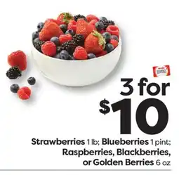 Weis Markets Strawberries 1 lb Blueberries 1 pint Raspberries, Blackberries, or Golden Berries 6 oz offer