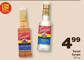 Weis Markets Torani Syrups offer