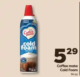 Weis Markets Coffee mate Cold Foam offer