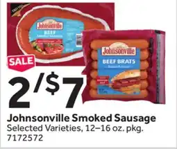 Stop&Shop Johnsonville Smoked Sausage offer