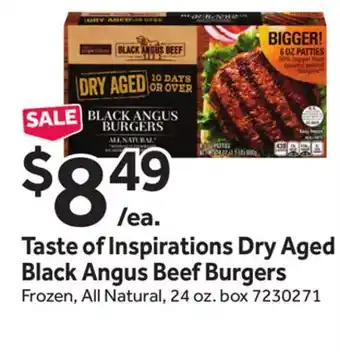 Stop&Shop Taste of Inspirations Dry Aged Black Angus Beef Burgers offer