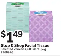 Stop&Shop Stop & Shop Facial Tissue offer