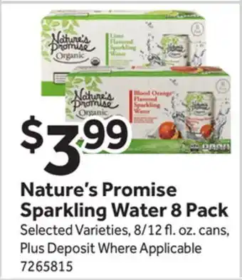 Stop&Shop Nature's Promise Sparkling Water offer
