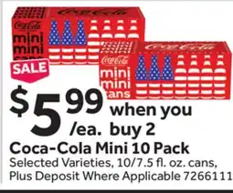 Stop&Shop Coca-Cola Mini 10 Pack offer