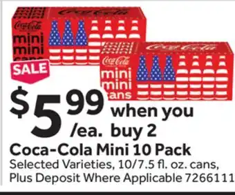 Stop&Shop Coca-Cola Mini 10 Pack offer