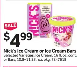 Stop&Shop Nick's Ice Cream or Ice Cream Bars offer