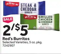Stop&Shop Red's Burritos offer