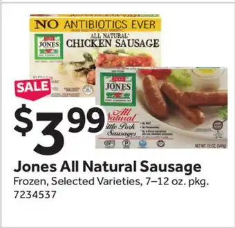 Stop&Shop Jones All Natural Sausage offer