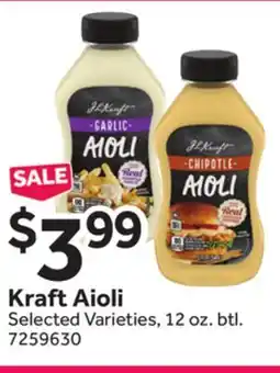 Stop&Shop Kraft Aioli offer