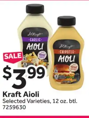 Stop&Shop Kraft Aioli offer