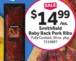 Stop&Shop Smithfield Baby Back Pork Ribs offer